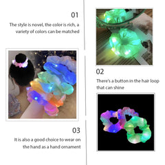 watetty led scrunchies azul para eventos nocturnos
