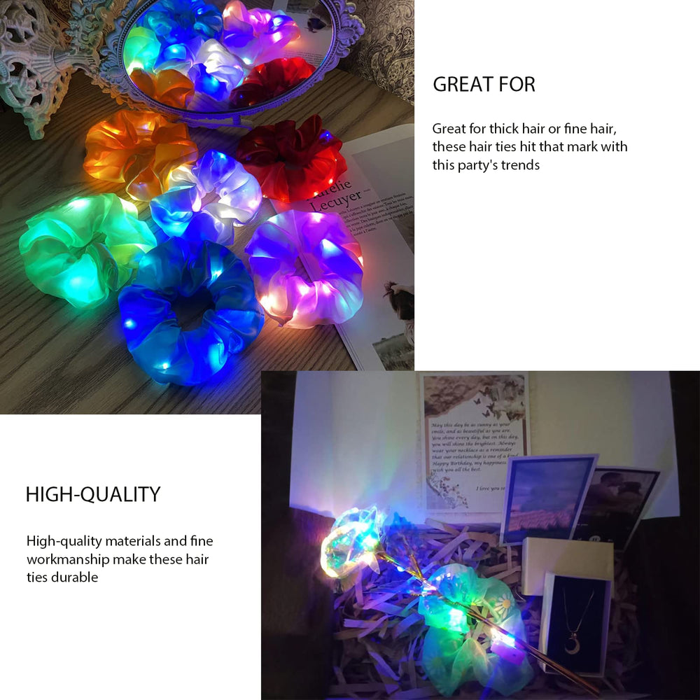 watetty led scrunchies morado para festivales y fiestas