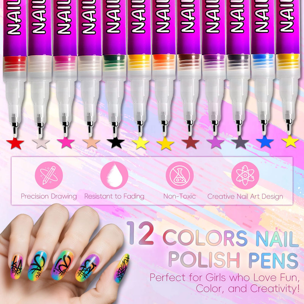 Watofun bold color blocks and gradients for statement nails