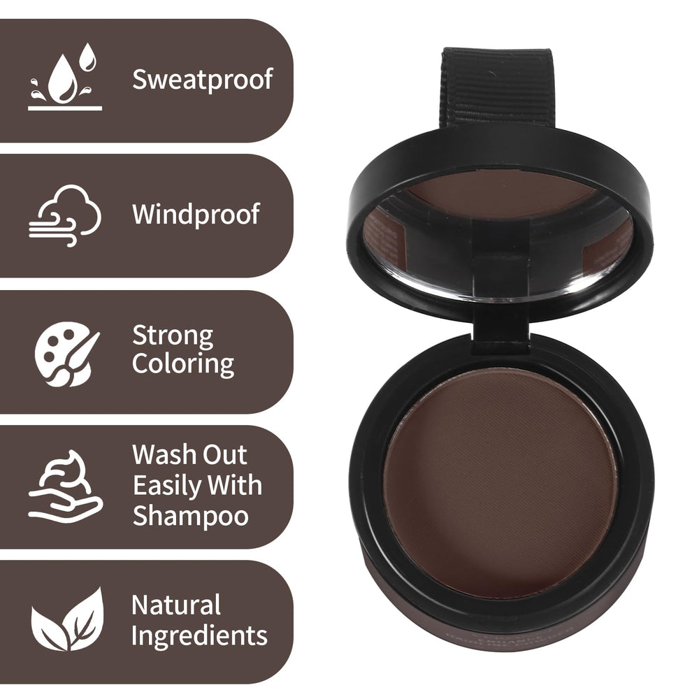 Waverloo Magic Root Cover-Up powder-fiber blends with a natural color match.