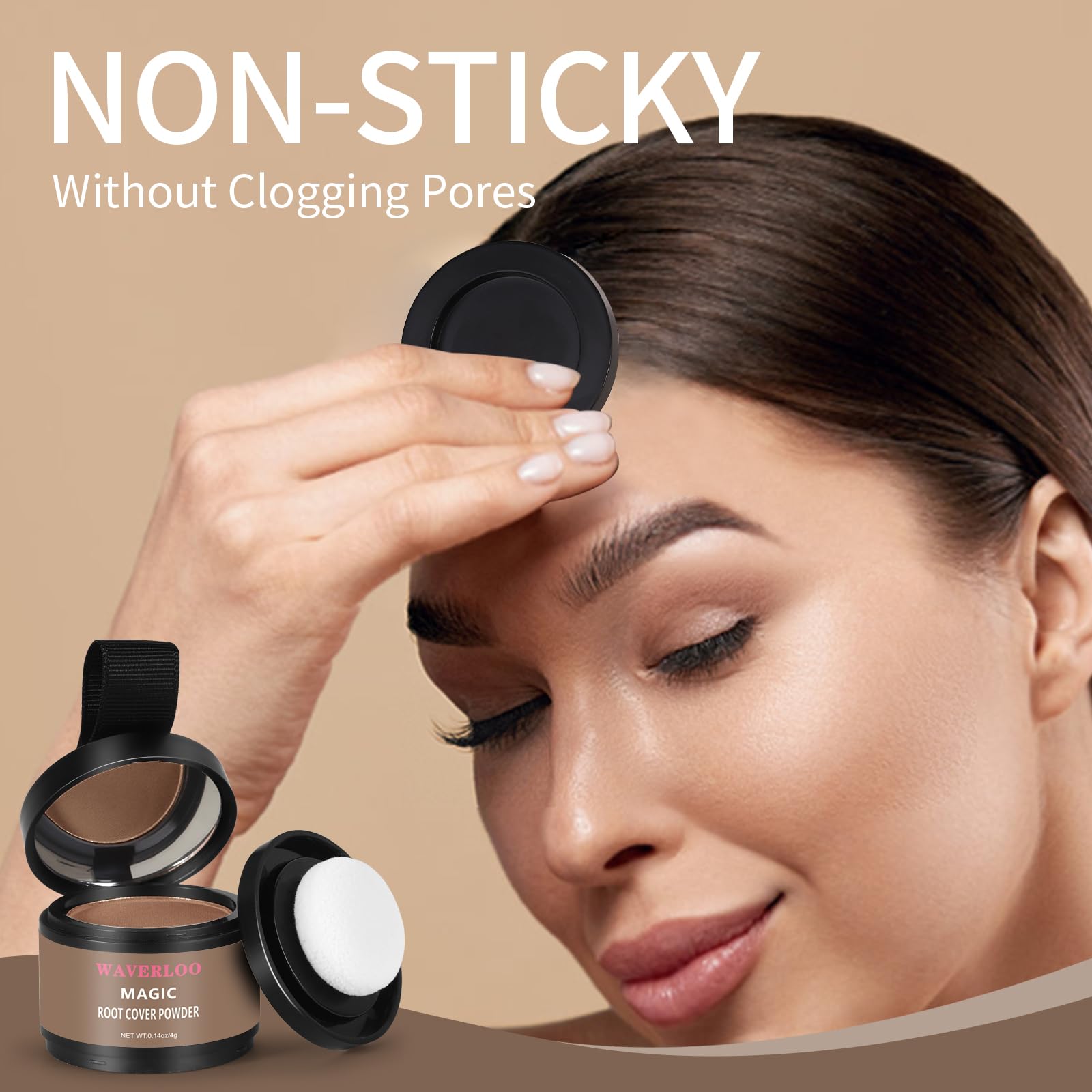 Waverloo Magic Root Cover Up waterproof formula resists sweat for lasting coverage.