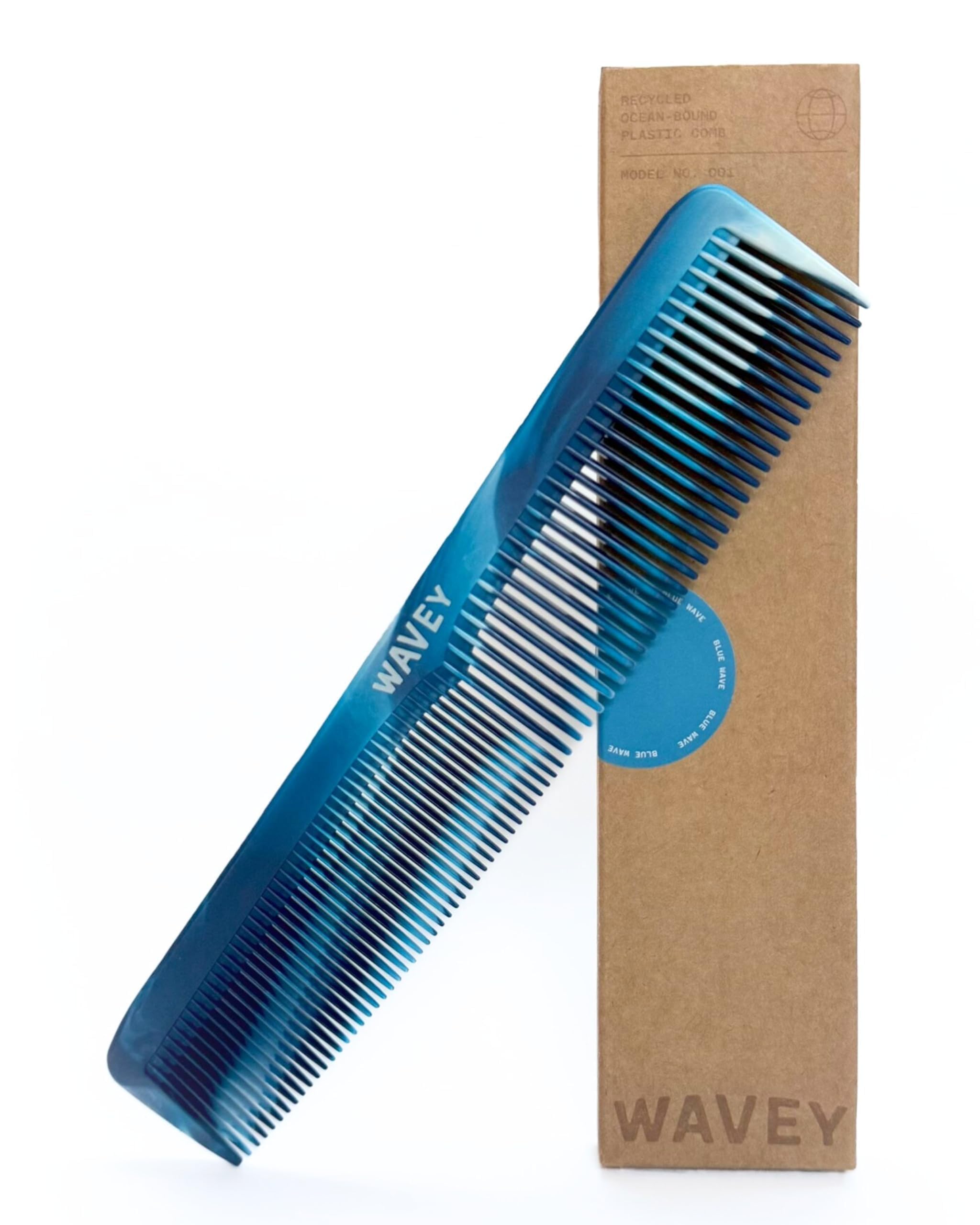 WAVEY hair comb showing 7 inch length for easy detangling and styling