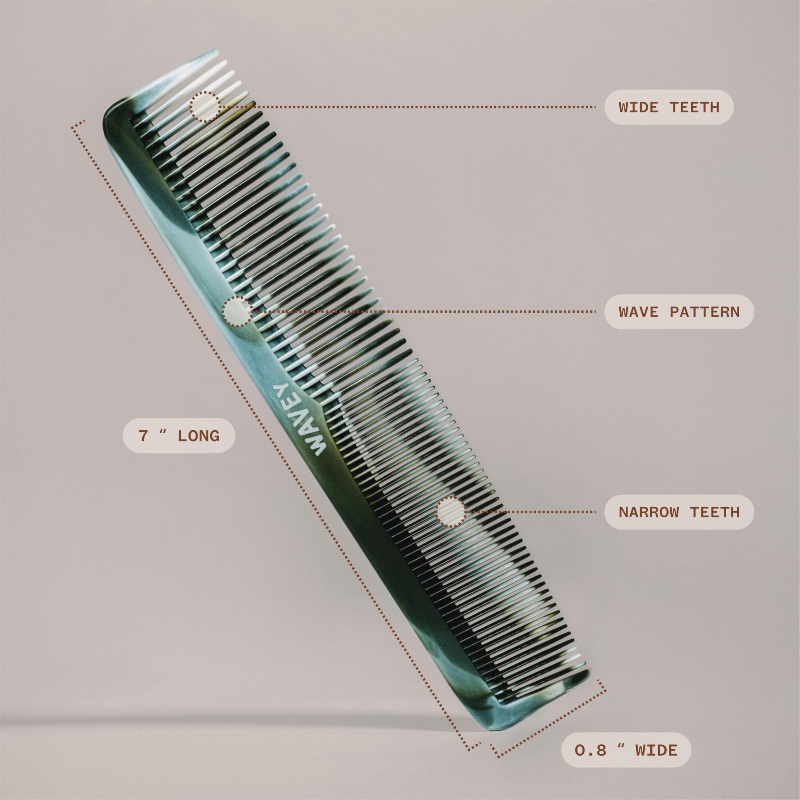 WAVEY eco-friendly ocean-plastic material in green for daily grooming
