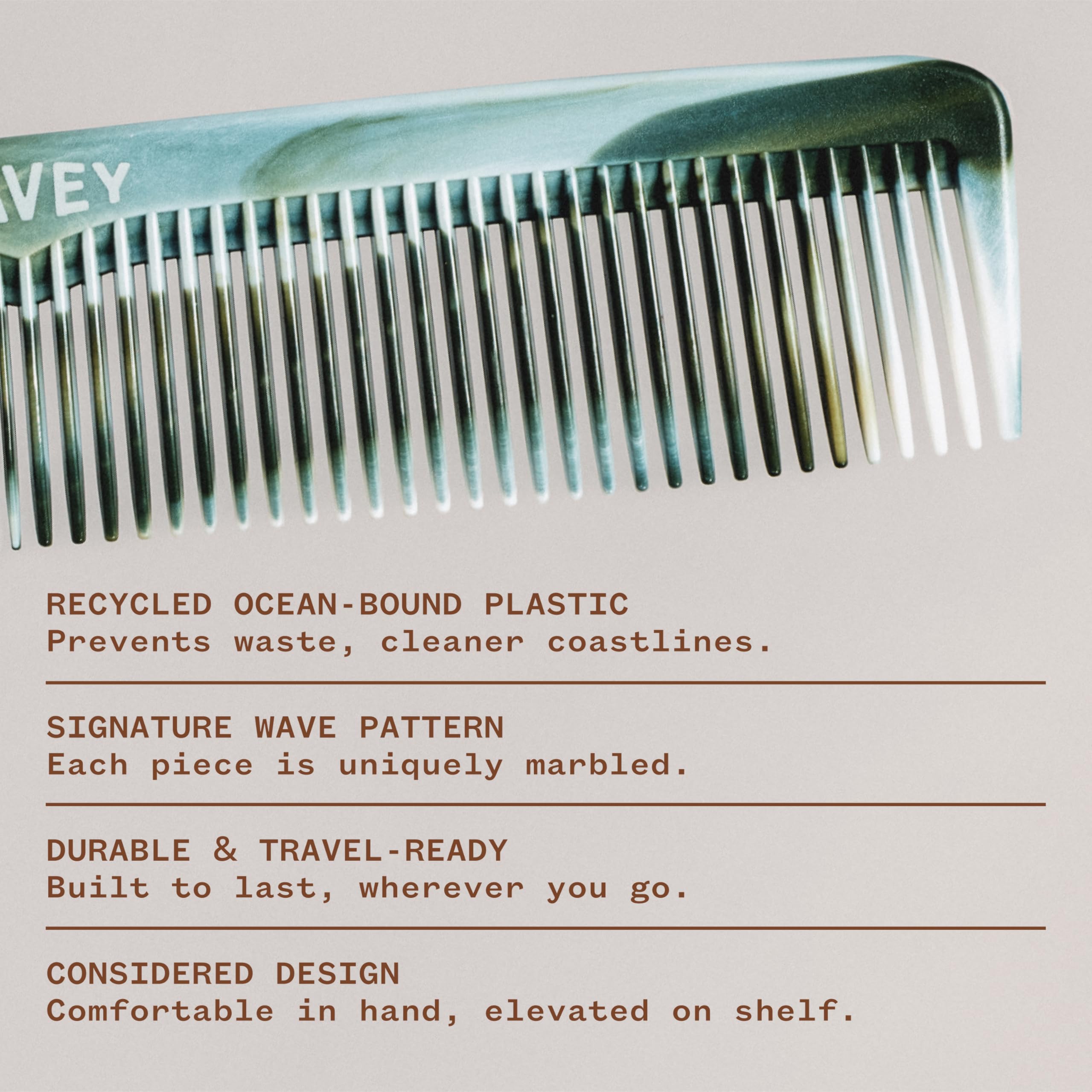WAVEY in-use on damp hair delivering gentle detangling