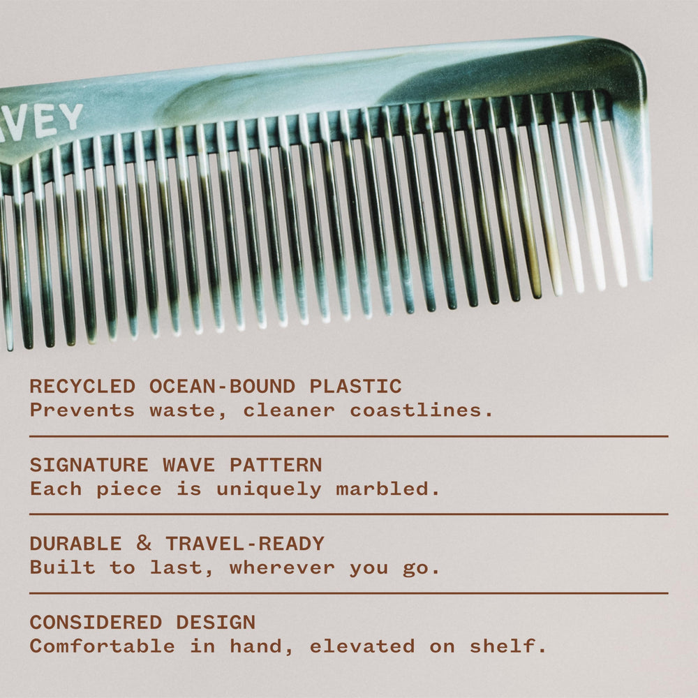 WAVEY in-use on damp hair delivering gentle detangling
