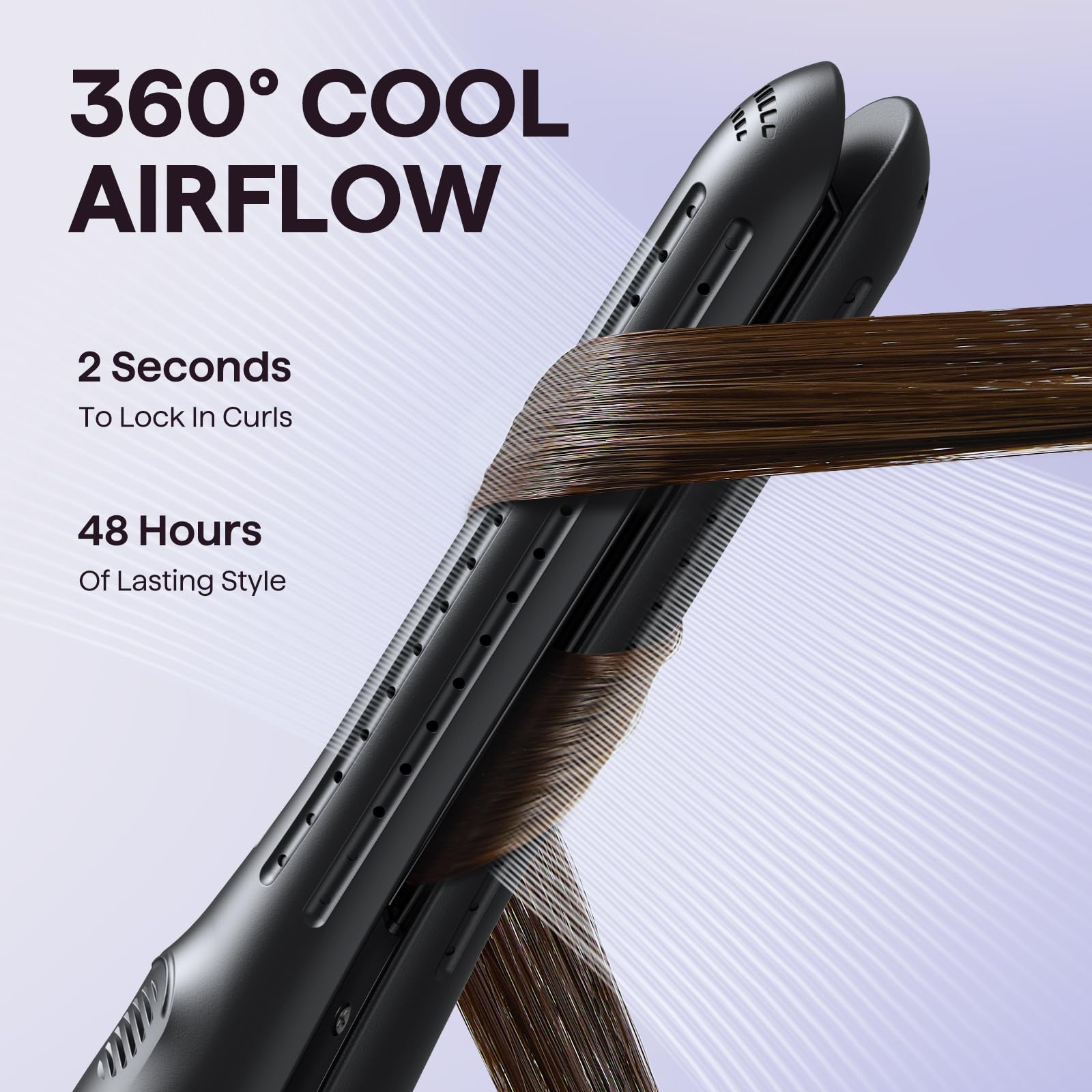 Wavytalk 104-vent cooling helps set curls with minimal heat.