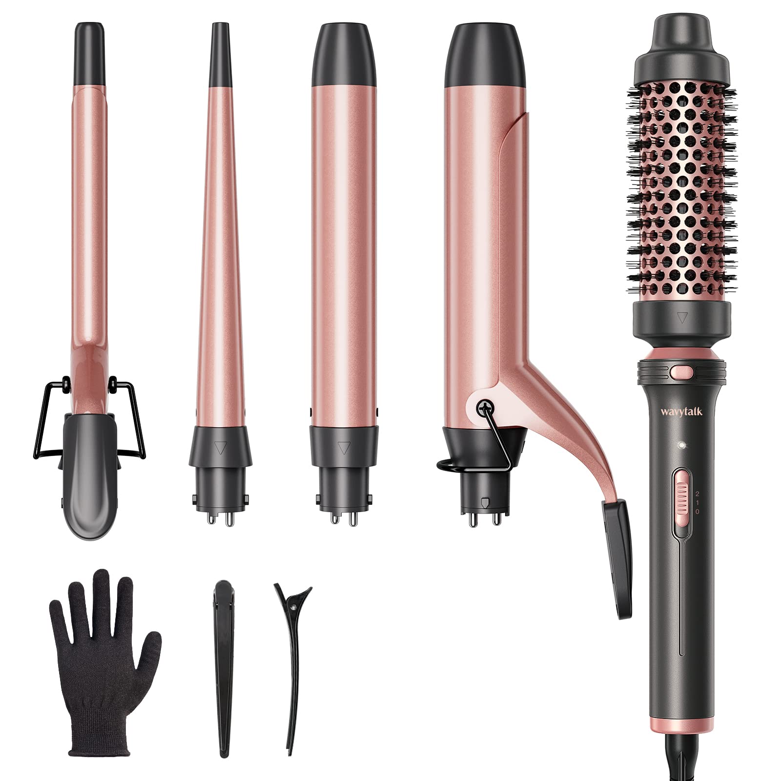 Wavytalk 5-in-1 with 0.5-inch wand for precise curls and control