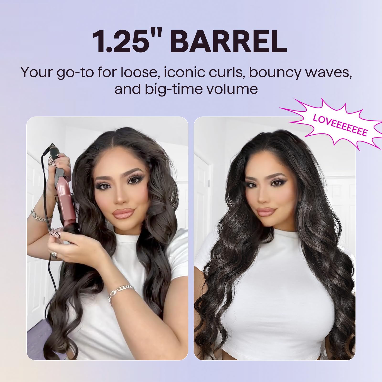 Wavytalk 1.5-inch curling brush for lift and bangs