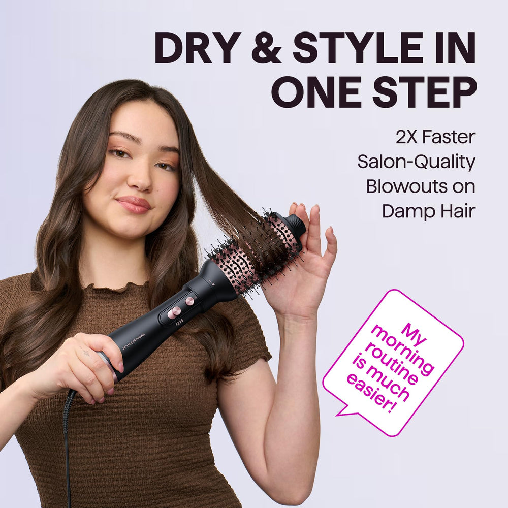Wavytalk Air Sculpt round thermobar for salon blowouts at home.
