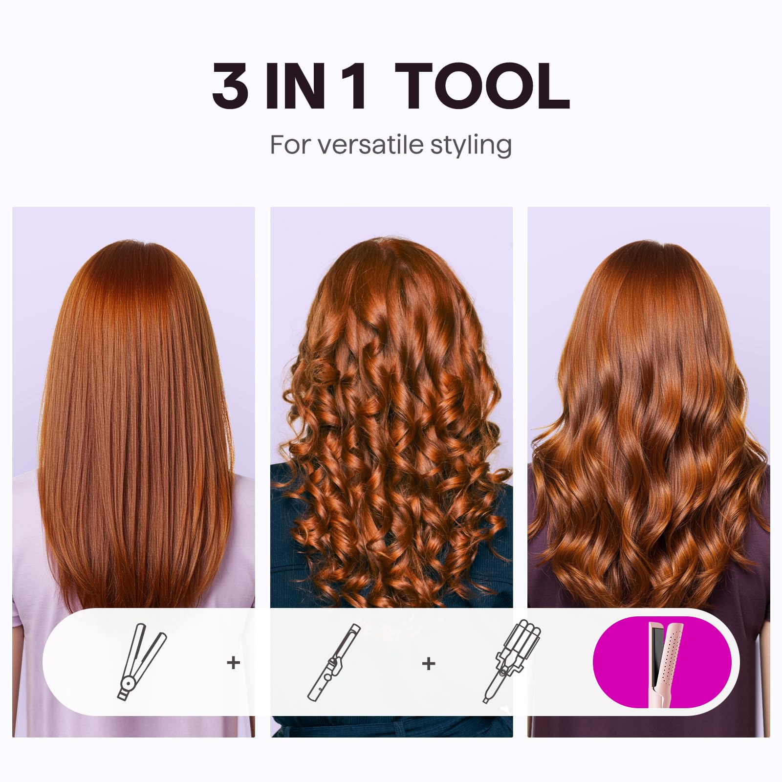 Wavytalk Airflow Styler 3-in-1 styling for curls, waves, and straight