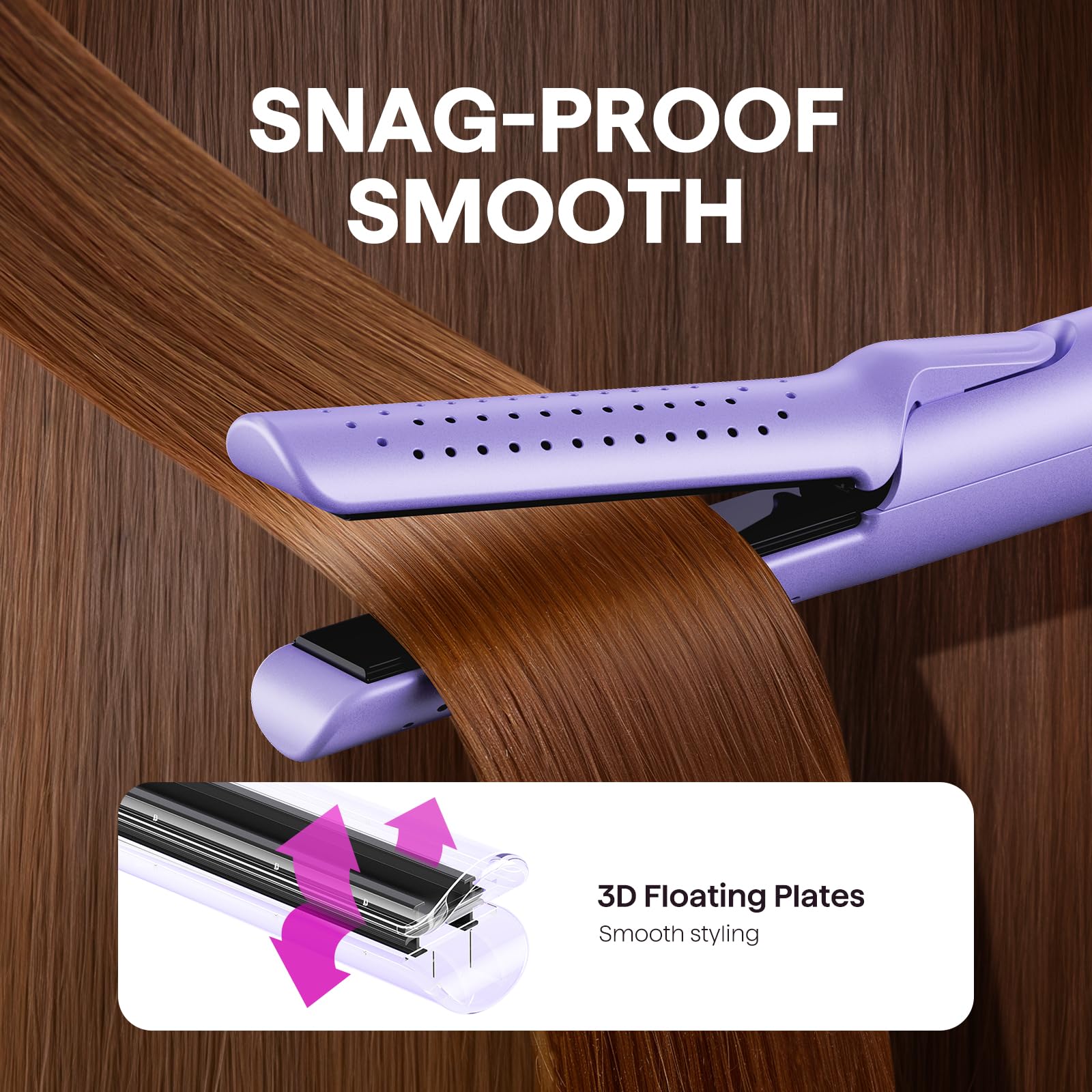 Wavytalk Airflow Styler 3D floating plates glide smoothly without pulling