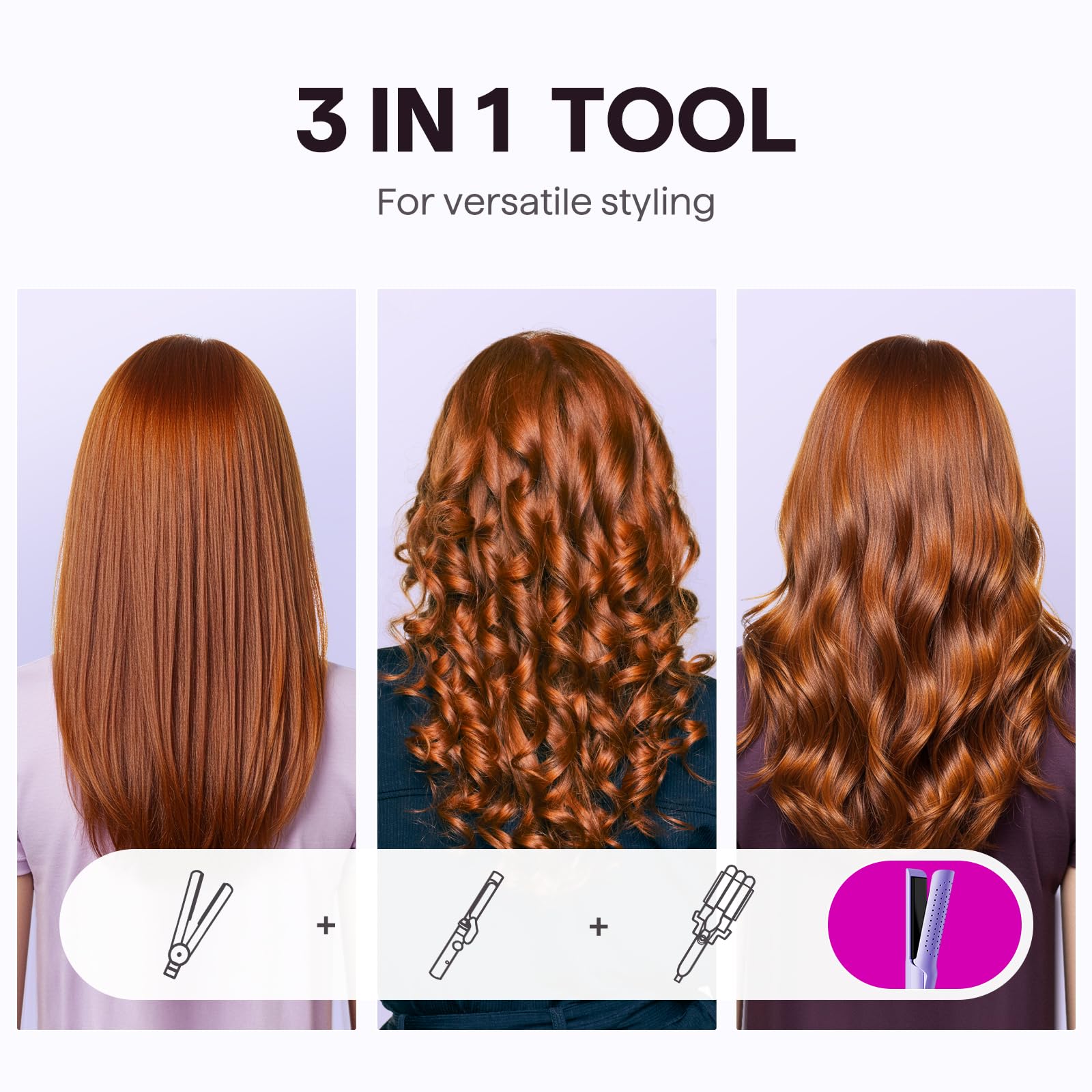 Wavytalk Airflow Styler 3in-1 for straight, curl, and waves
