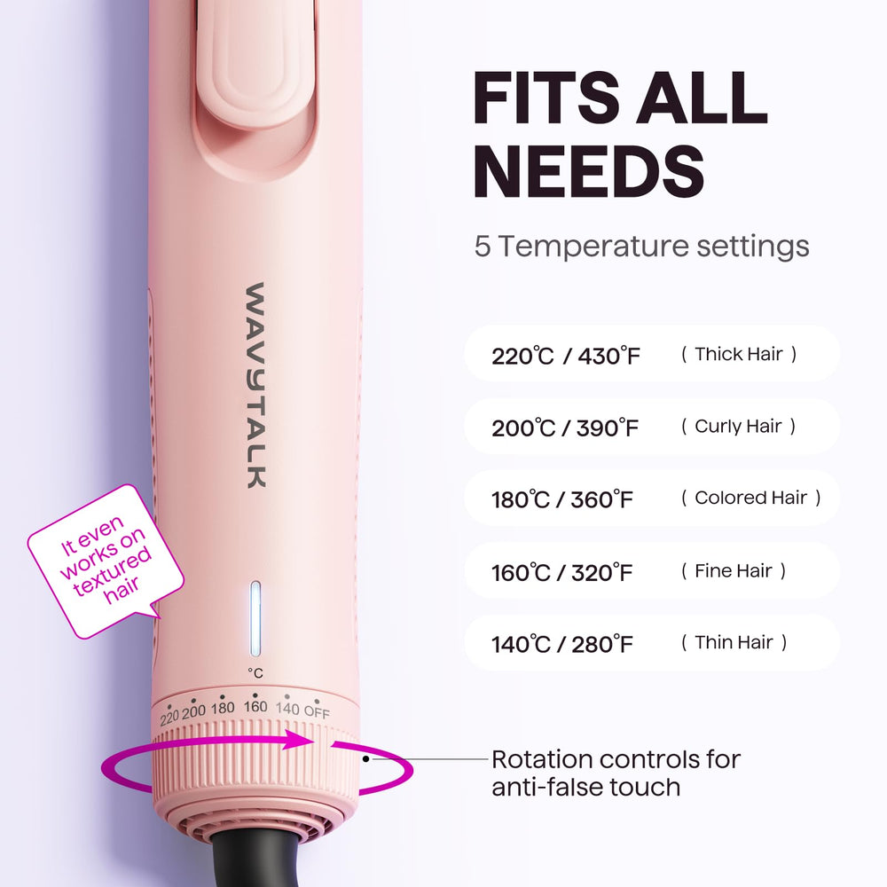 Wavytalk Airflow Styler anti-scald design with dual voltage for travel