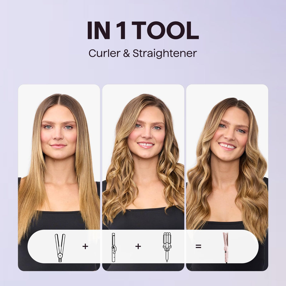 Wavytalk Airflow Styler flat-iron mode for sleek, smooth straight styles.