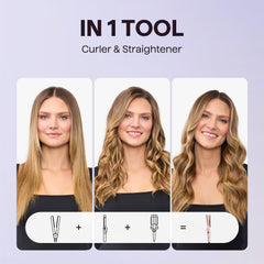 Wavytalk Airflow Styler flat-iron mode for sleek, smooth straight styles.