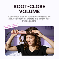Wavytalk Airflow Styler shows five heat settings from 280 to 430 for various hair types