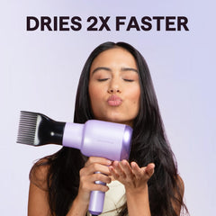 Wavytalk blow dryer with diffuser attachment reduces frizz and defines curls