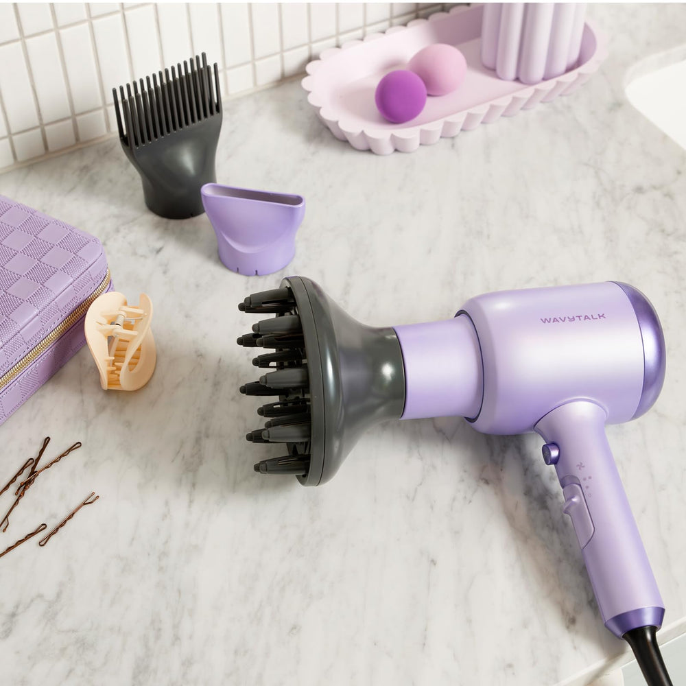 Wavytalk blow dryer purple finish adds stylish appeal