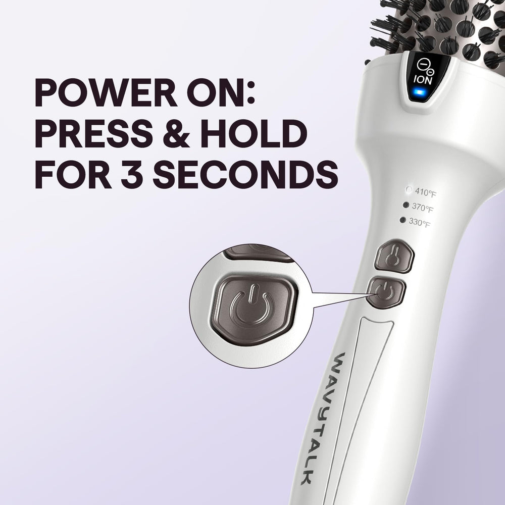 Wavytalk ergonomic handle design for comfortable styling sessions.