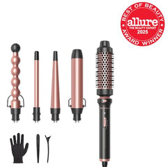 Wavytalk curling brush with thermal bristles for smooth blowouts