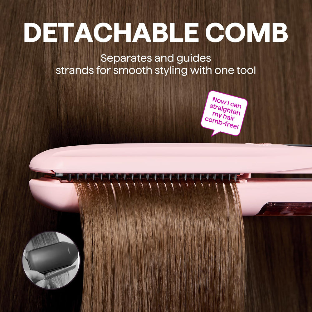 Wavytalk detachable comb helps detangle for gentler, more even straightening