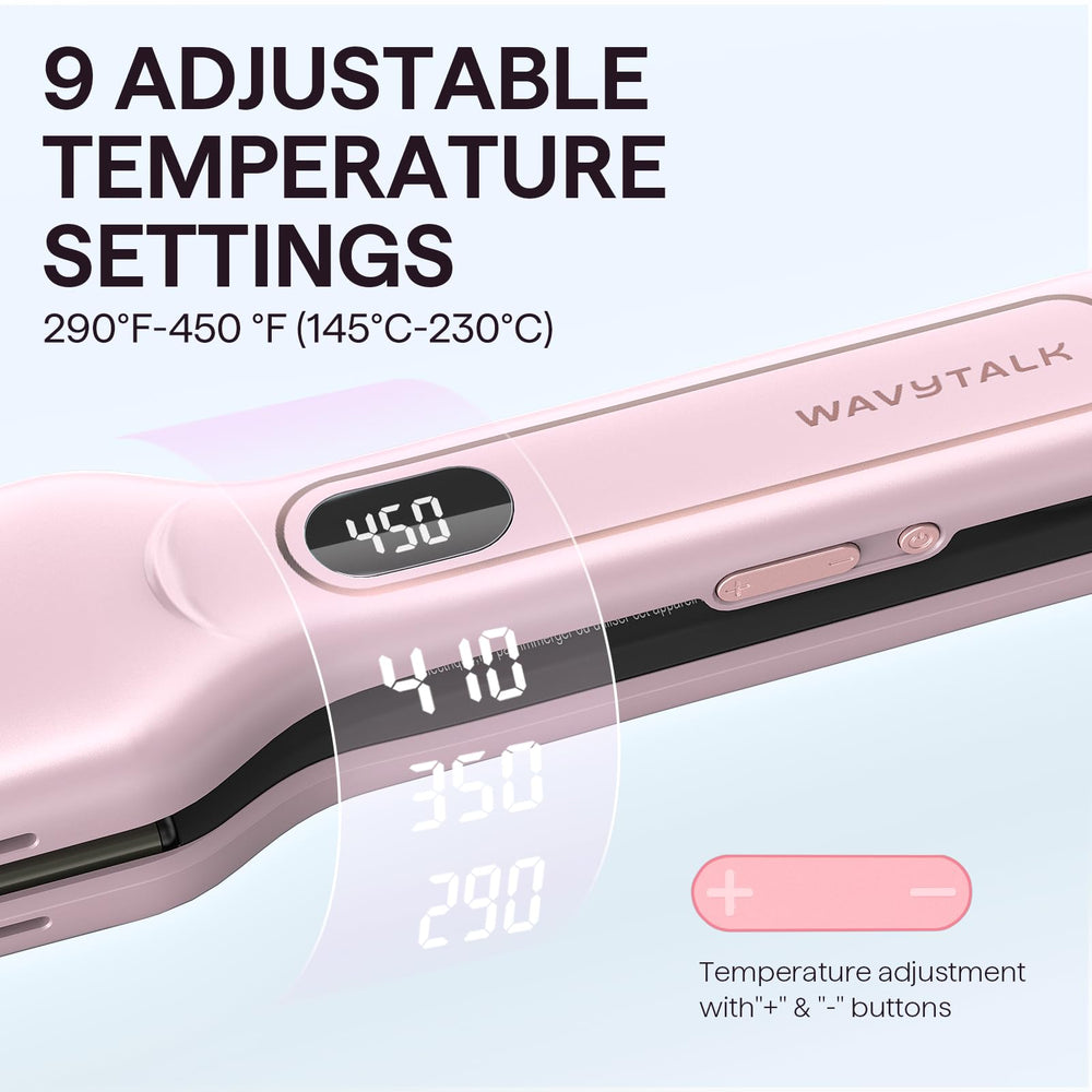 Wavytalk 8-foot swivel cord supports flexible styling at home or studio.