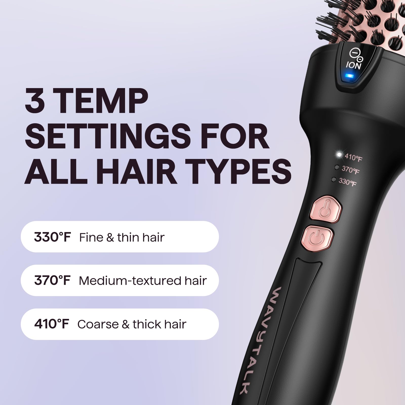 Wavytalk frizz reduction ions at work on strands