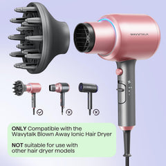 Wavytalk Grey Diffuser heat distribution ensures even airflow for curls.