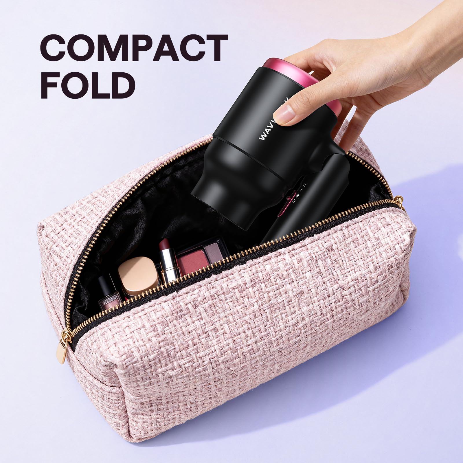 Wavytalk concentrator nozzle provides precise airflow for sleek styles.