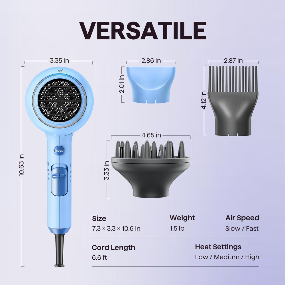 Wavytalk hair dryer is lightweight and quiet for comfortable daily use.