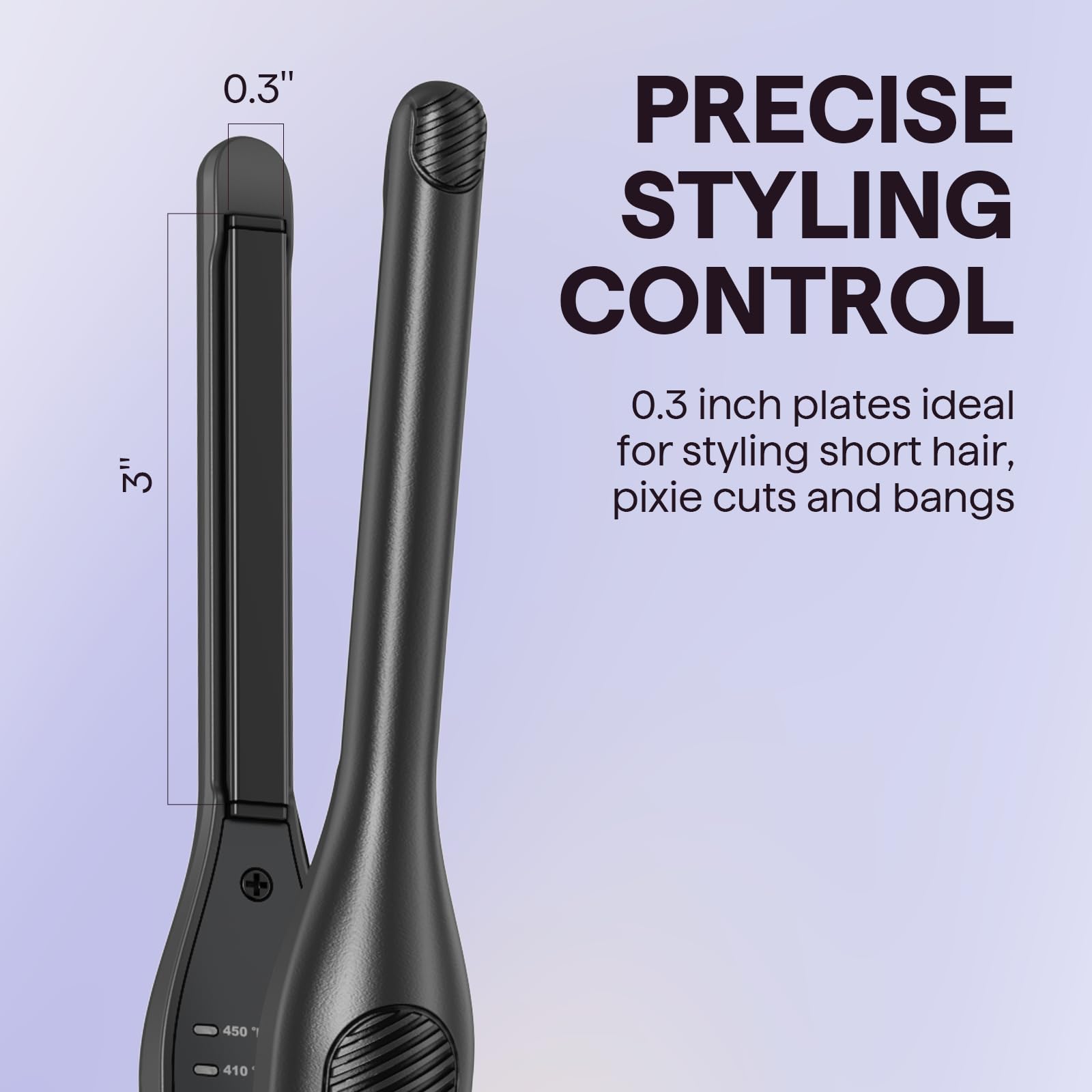 Wavytalk mini flat iron curved design for smooth, crease-free curls.