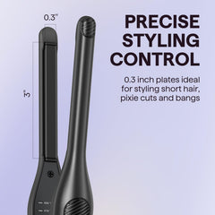 Wavytalk mini flat iron curved design for smooth, crease-free curls.