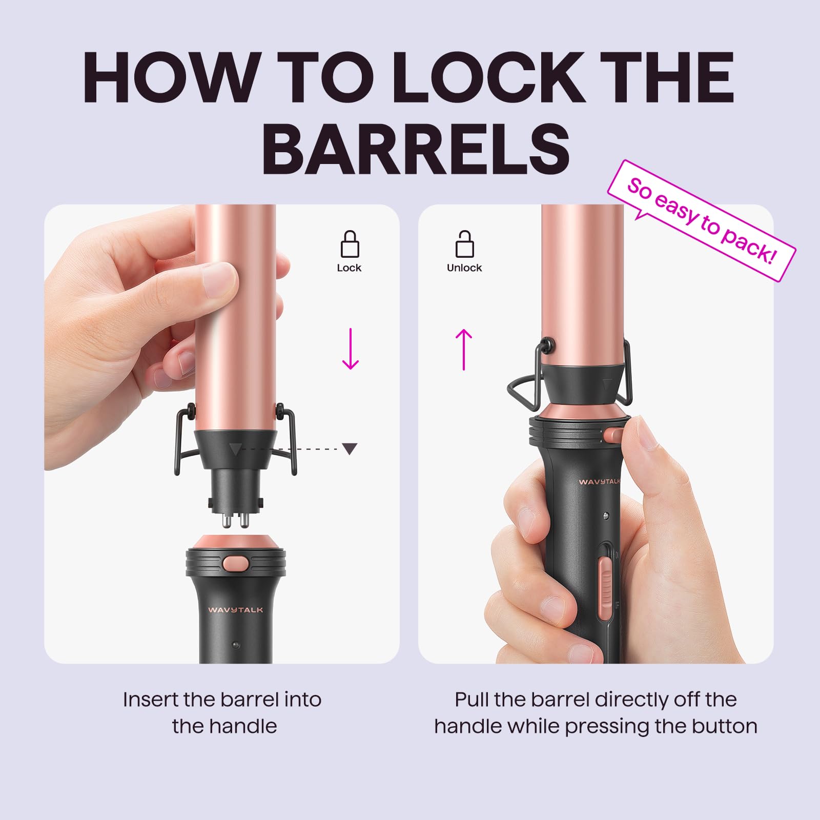 Wavytalk one-and-quarter-inch curling iron delivers voluminous curls.