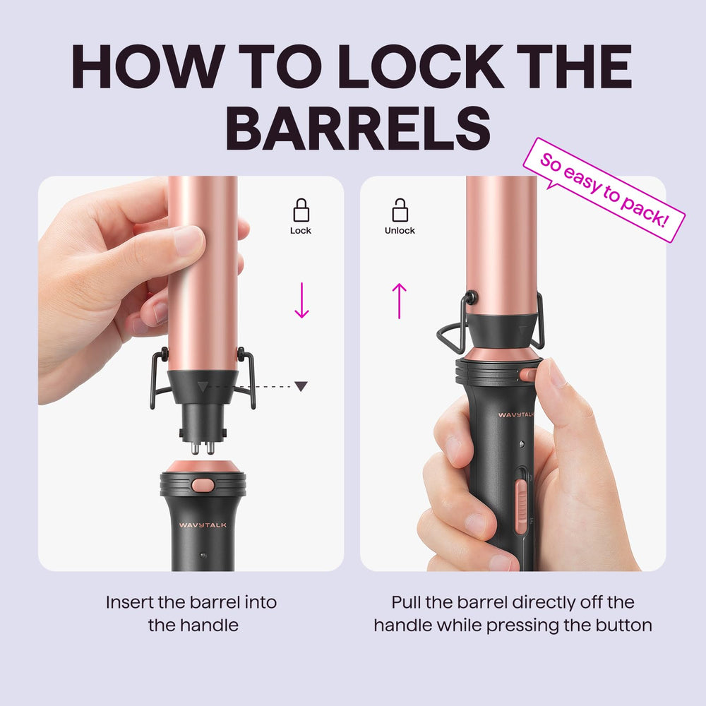 Wavytalk one-and-quarter-inch curling iron delivers voluminous curls.