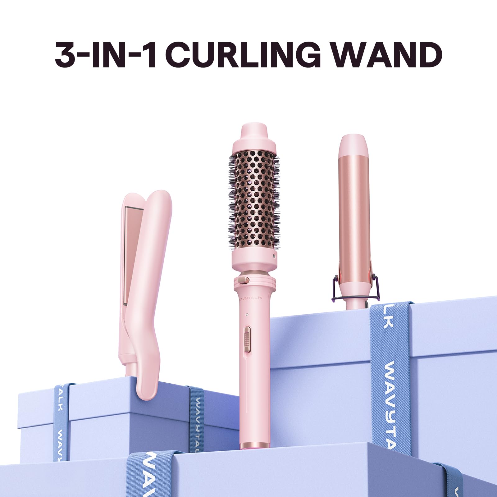 Wavytalk box packaging pink unboxing shot highlights gift-ready set