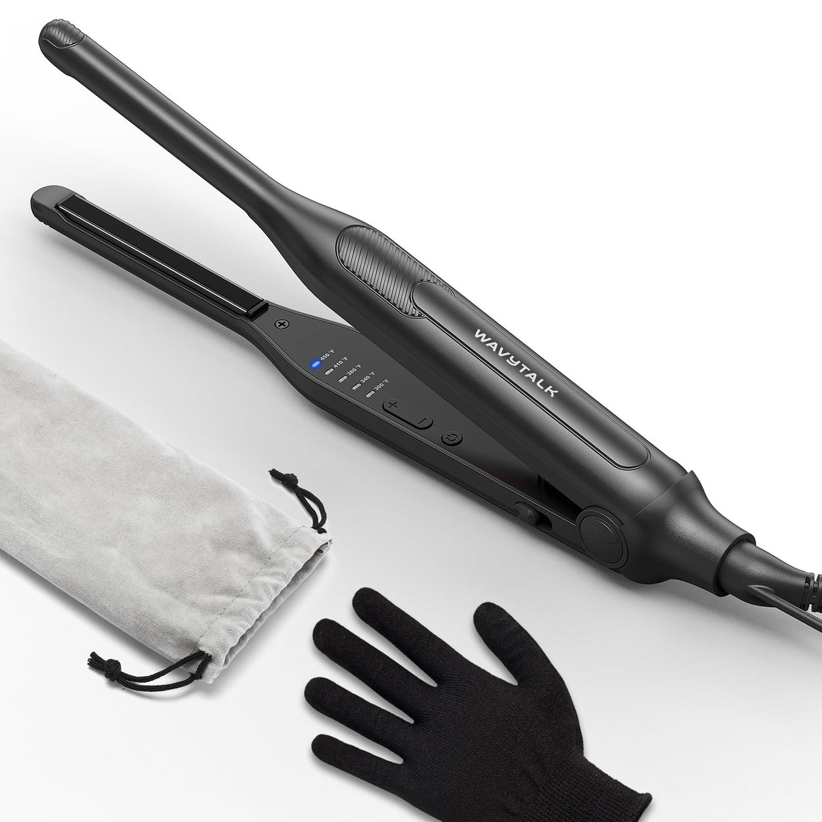 Wavytalk pencil flat iron 3/10-inch for precise root styling on short hair
