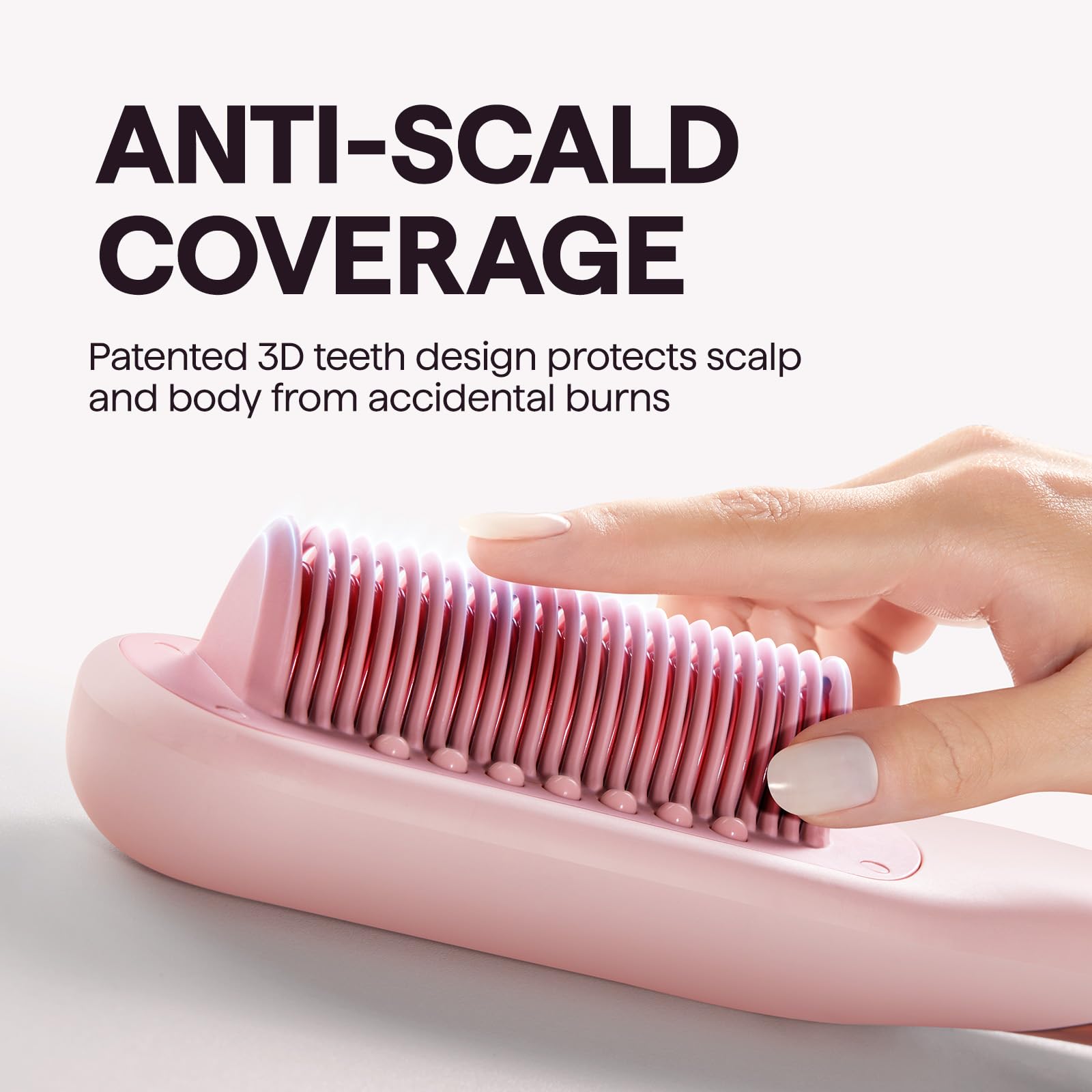 Wavytalk Pro Steam Hair Straightener Brush 30-minute auto-off; convenient safety feature.