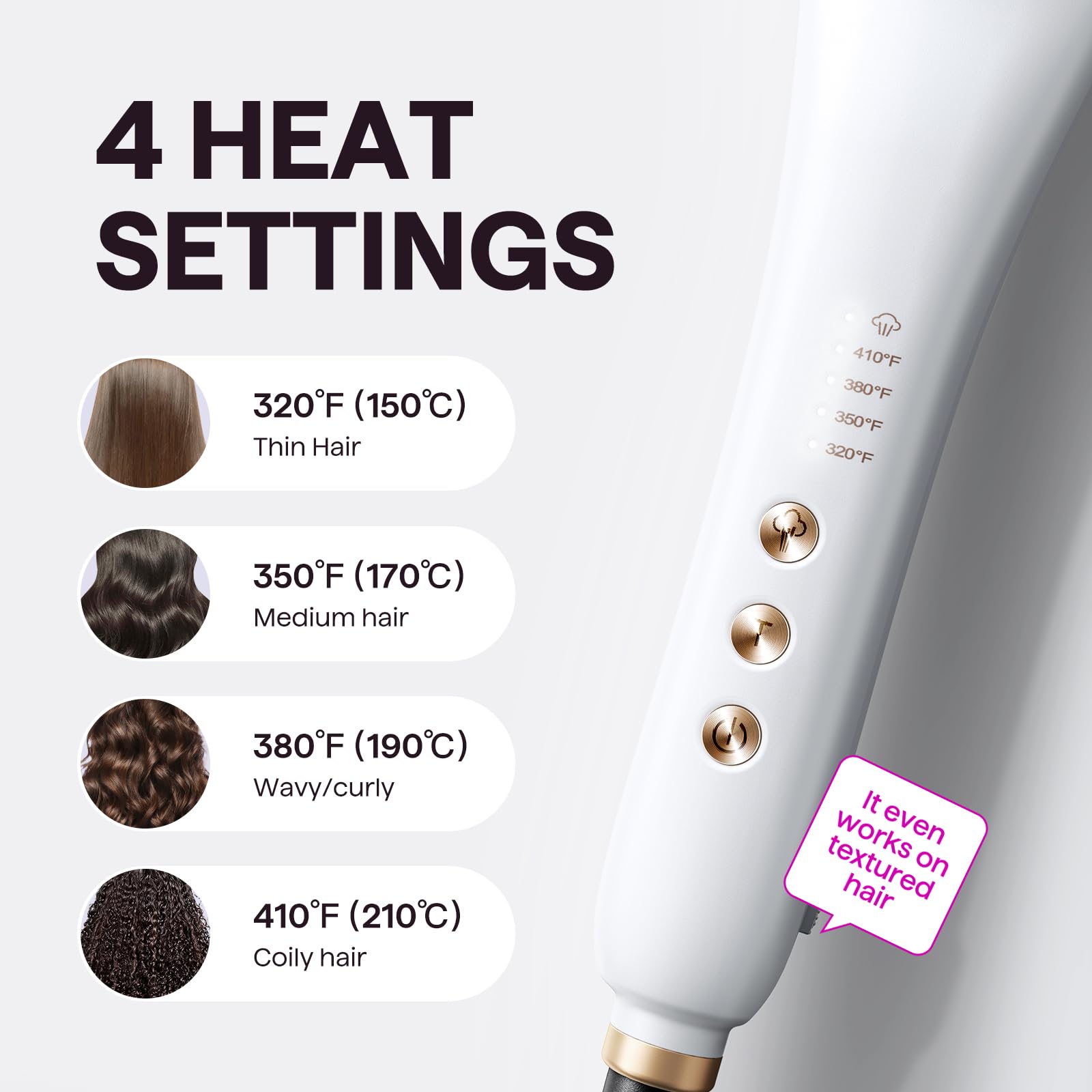 Wavytalk Pro 30-second heat-up for busy mornings.