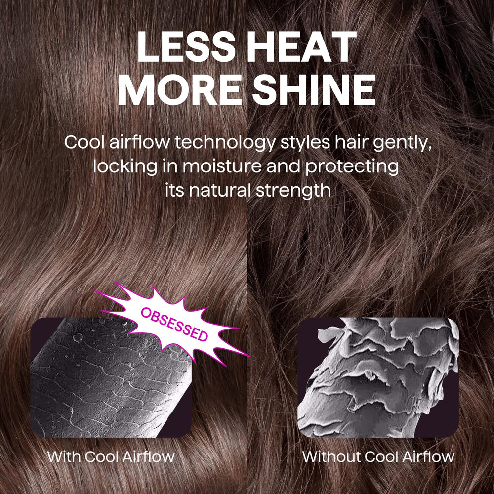 Wavytalk Root lifter with cold air adds volume at the crown.