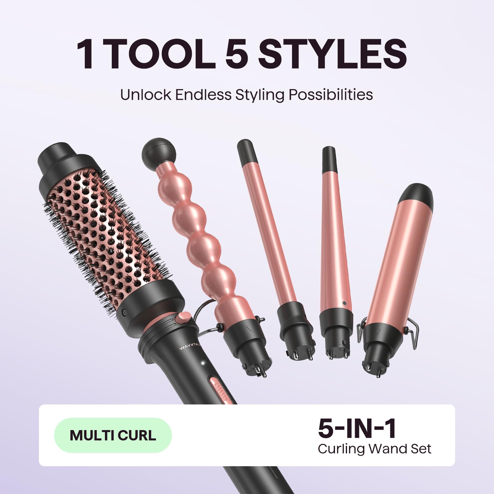 Wavytalk rose-gold finish adds premium styling to your vanity