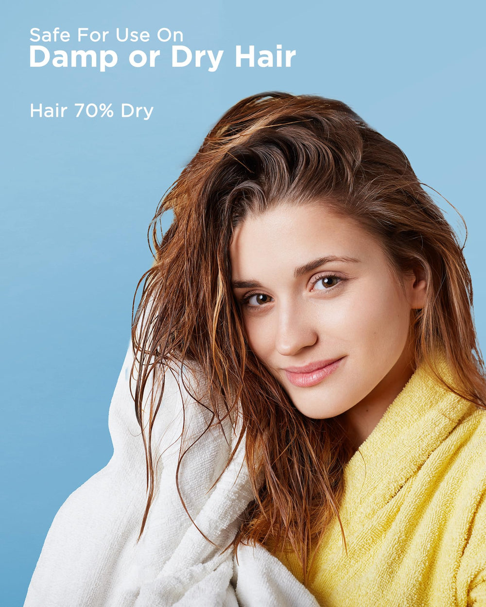 Wavytalk straightener with PTC heater and 3D floating plates minimizes snagging