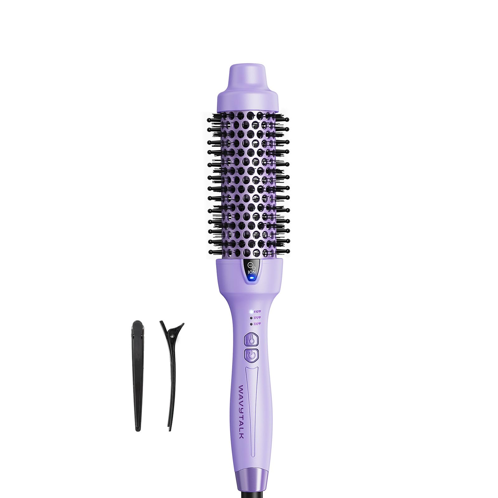 Wavytalk thermal brush with 1.5-inch barrel for smooth salon-quality blowouts.