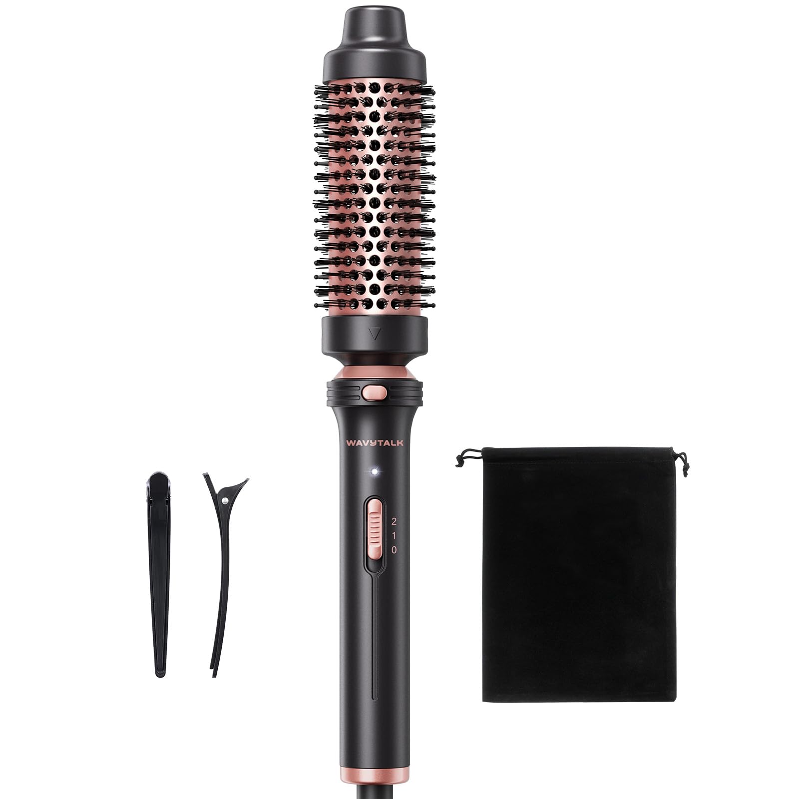 Wavytalk Thermal Brush with a 1.5-inch barrel for voluminous curls.