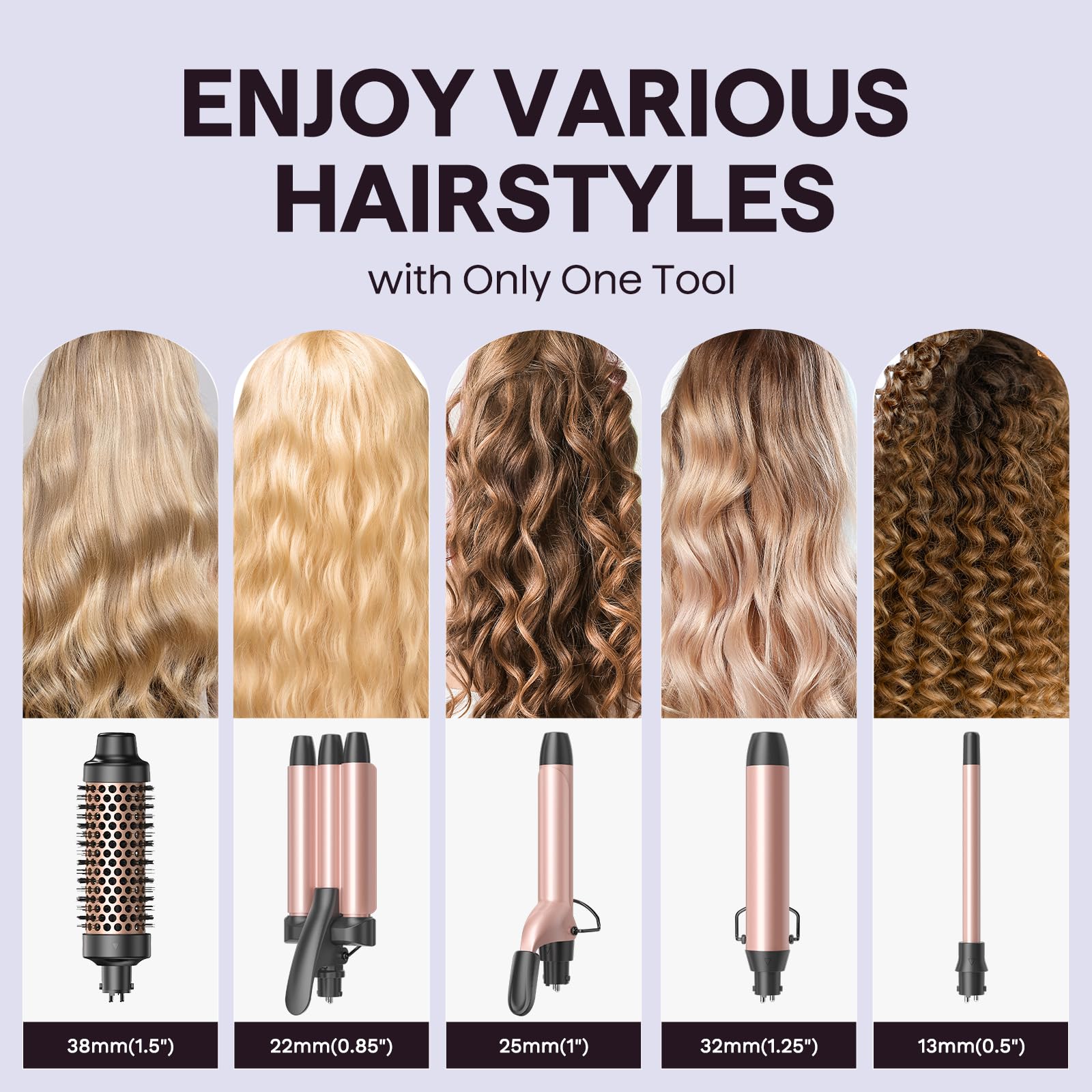 Wavytalk thermal brush attachment for silky, smooth styling.