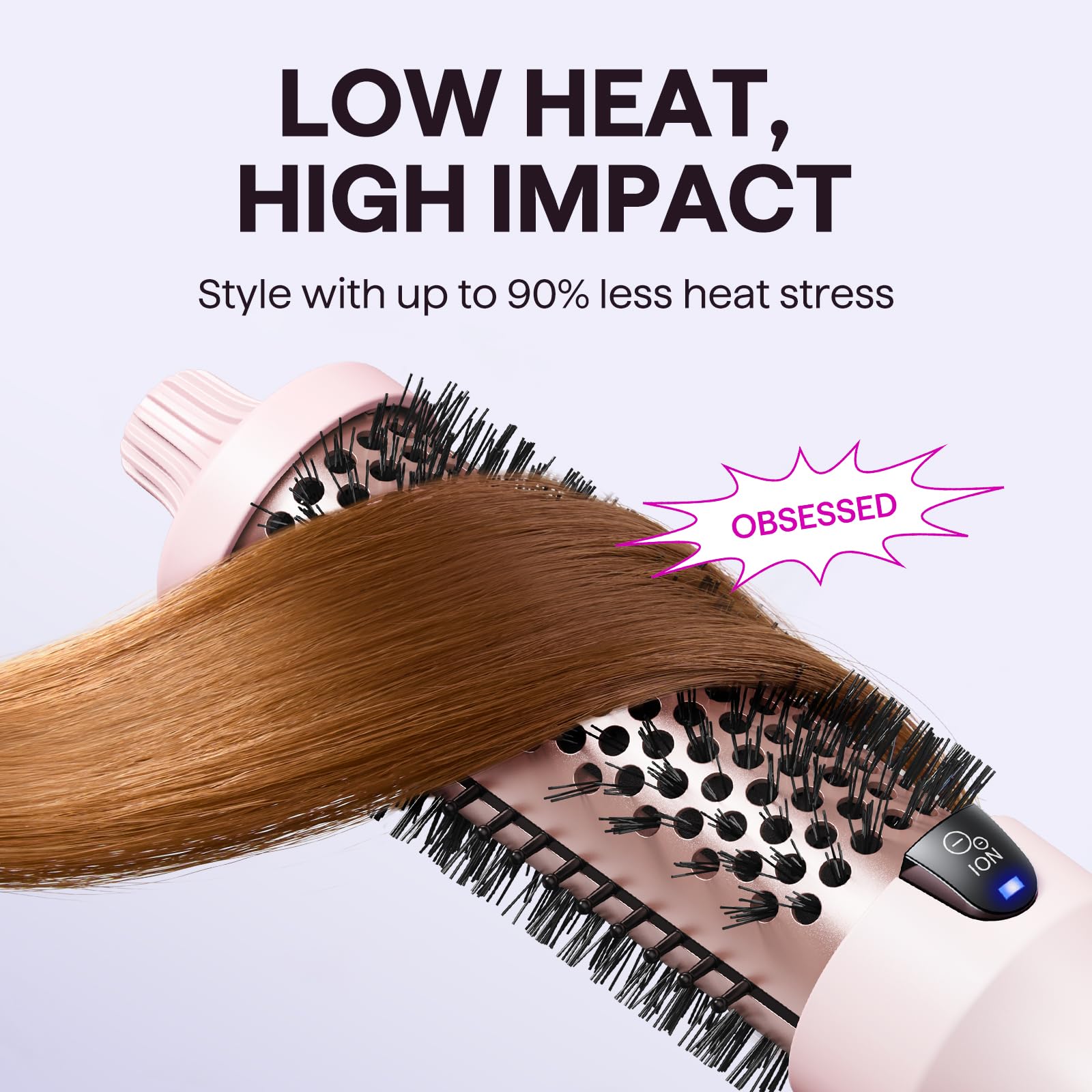 Wavytalk thermal brush with double-heater design speeds up styling without needing extra tools.