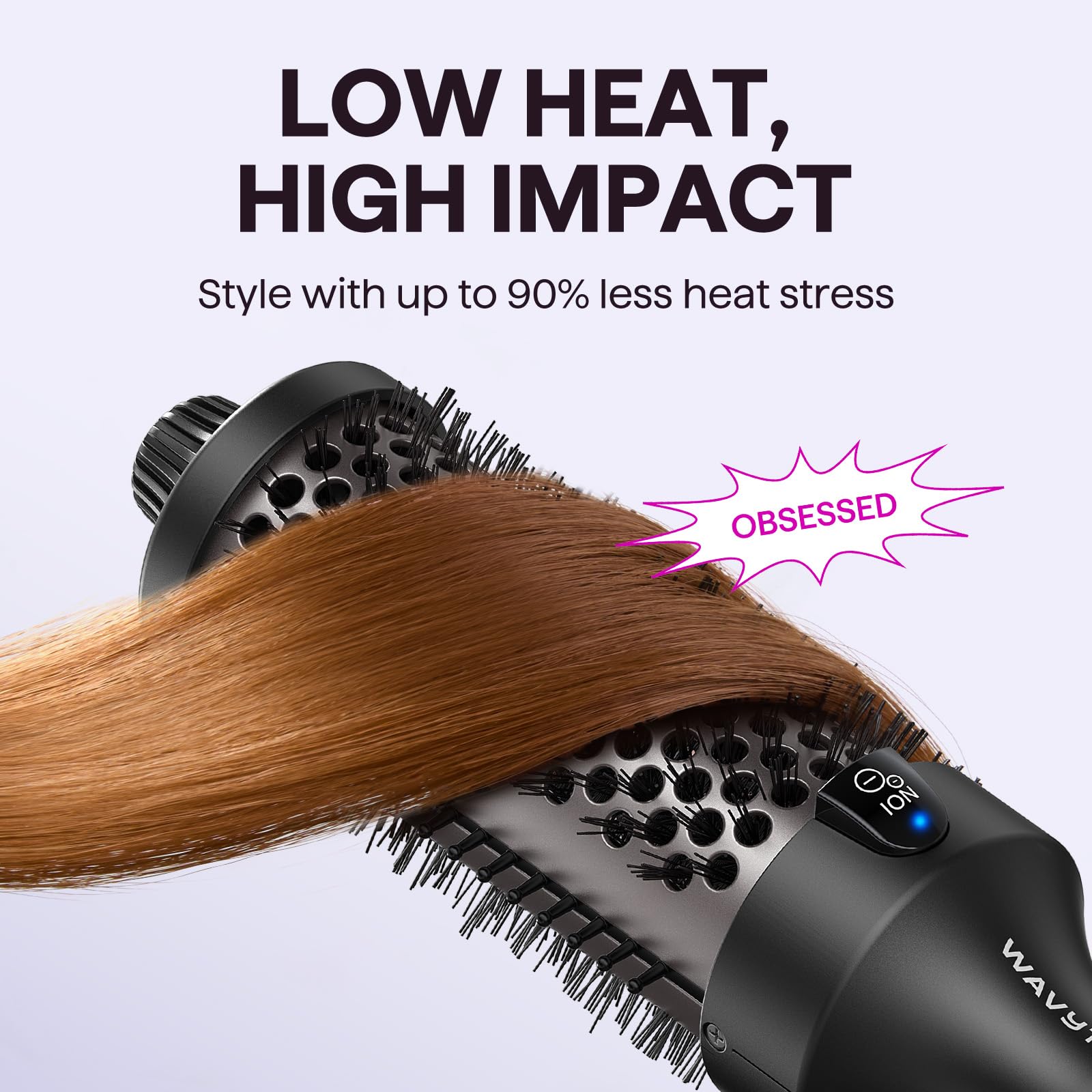Wavytalk Thermal Brush dual voltage icon for worldwide styling.