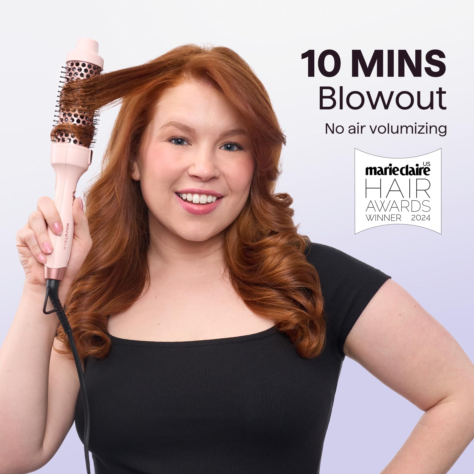 Wavytalk thermal brush salon-finish results at home for easy shine