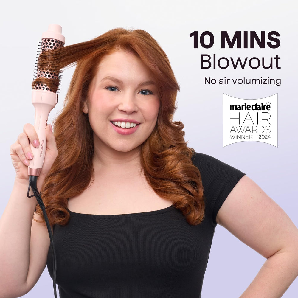 Wavytalk thermal brush salon-finish results at home for easy shine