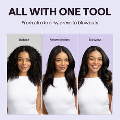 Wavytalk thermal brush with tourmaline ceramic barrel delivering even heat for voluminous curls.