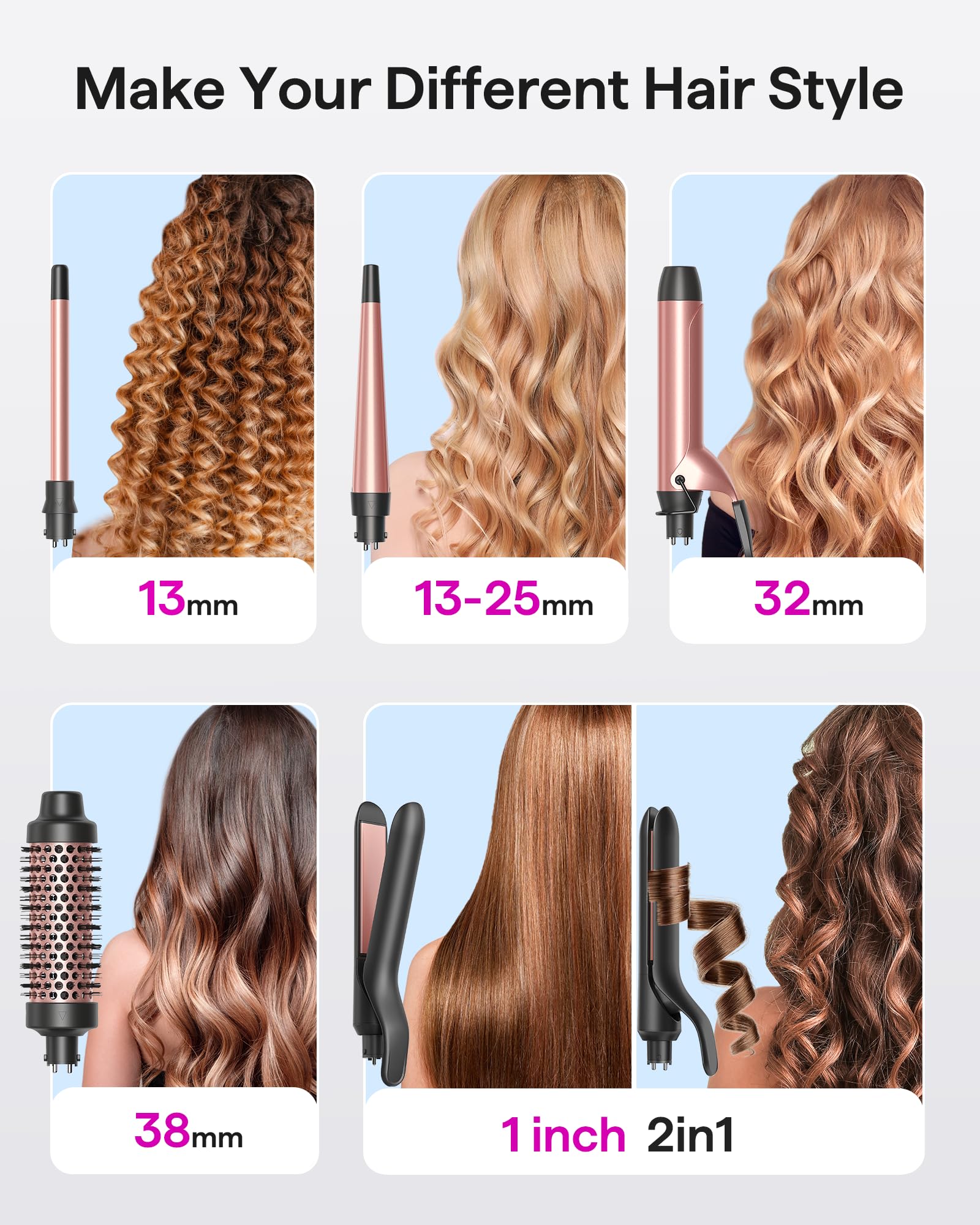 Wavytalk thermal brush shown with heat-ready bristles for smooth volume.